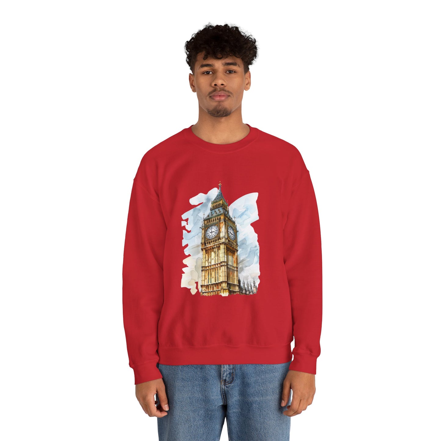 Unisex Heavy Blend™ Crewneck Sweatshirt Lightweight - Big Ben Iconic British Tower
