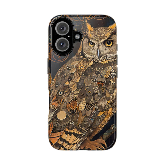 Owl Phone Case, Tough Cases for Nature Lovers, Artistic Owl Design, Bird Phone Cover, Unique Gift for Wildlife Enthusiasts