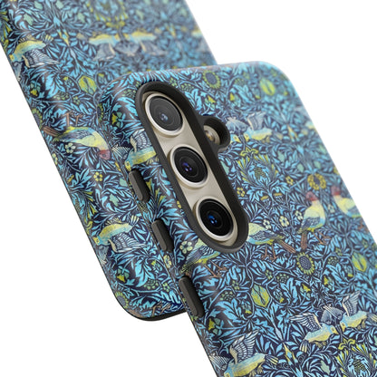 Bird and Floral Pattern Phone Case, Tough Cases, Gift for Nature Lovers, Eco-friendly, Custom Phone Accessories, All-Occasion