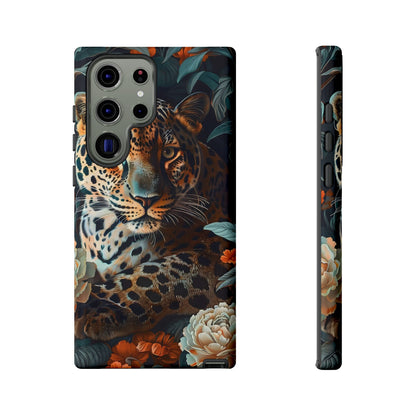 Wildlife Phone Case with Leopard Design | Tough Cases, Animal Prints, Floral Phone Cover, Gift for Nature Lovers, Unique Phone Accessories