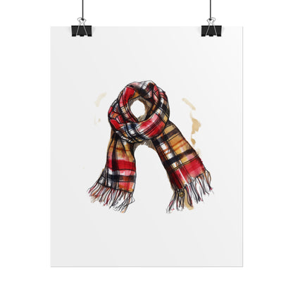 Cozy Scarf Wall Art - Fall Decor for Home, Rustic Style, Gift for Her, Cozy Vibes, Autumn Aesthetic