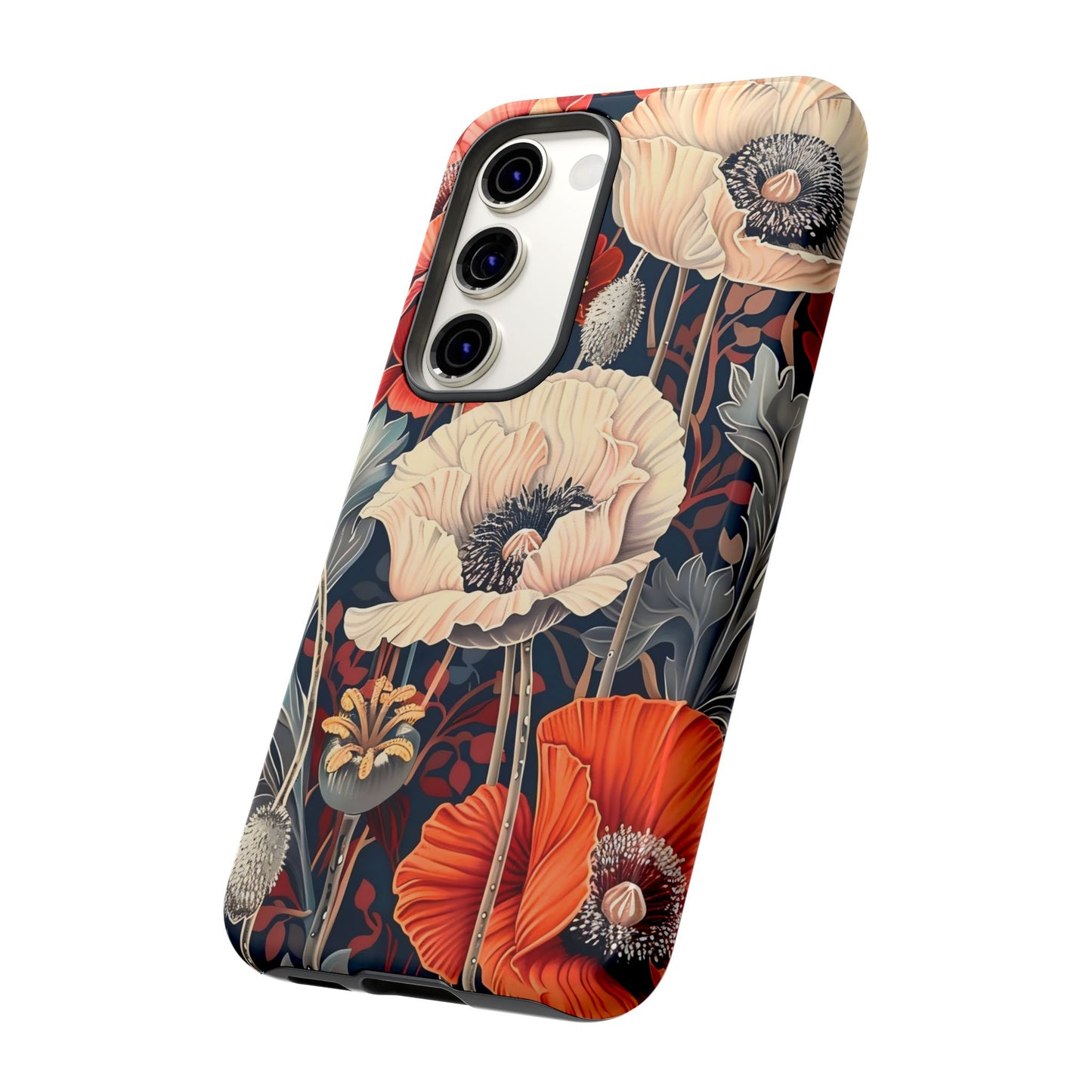 Floral iPhone Case, Tough Phone Cover, Artistic Protection, Flower Design, Unique Gift for Her, Phone Accessory, Trendy Tech
