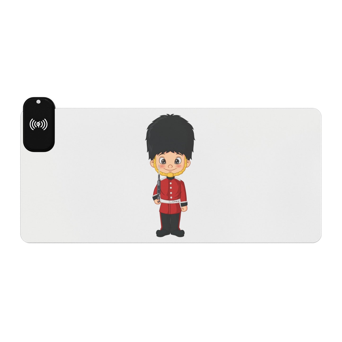 British Queen’s Guard (Child Style) - LED Gaming Mouse Pad with Wireless Charging, Cartoon Guard Design, Gaming Accessories, Office Decor, Gift for Gamers, Tech Gadgets