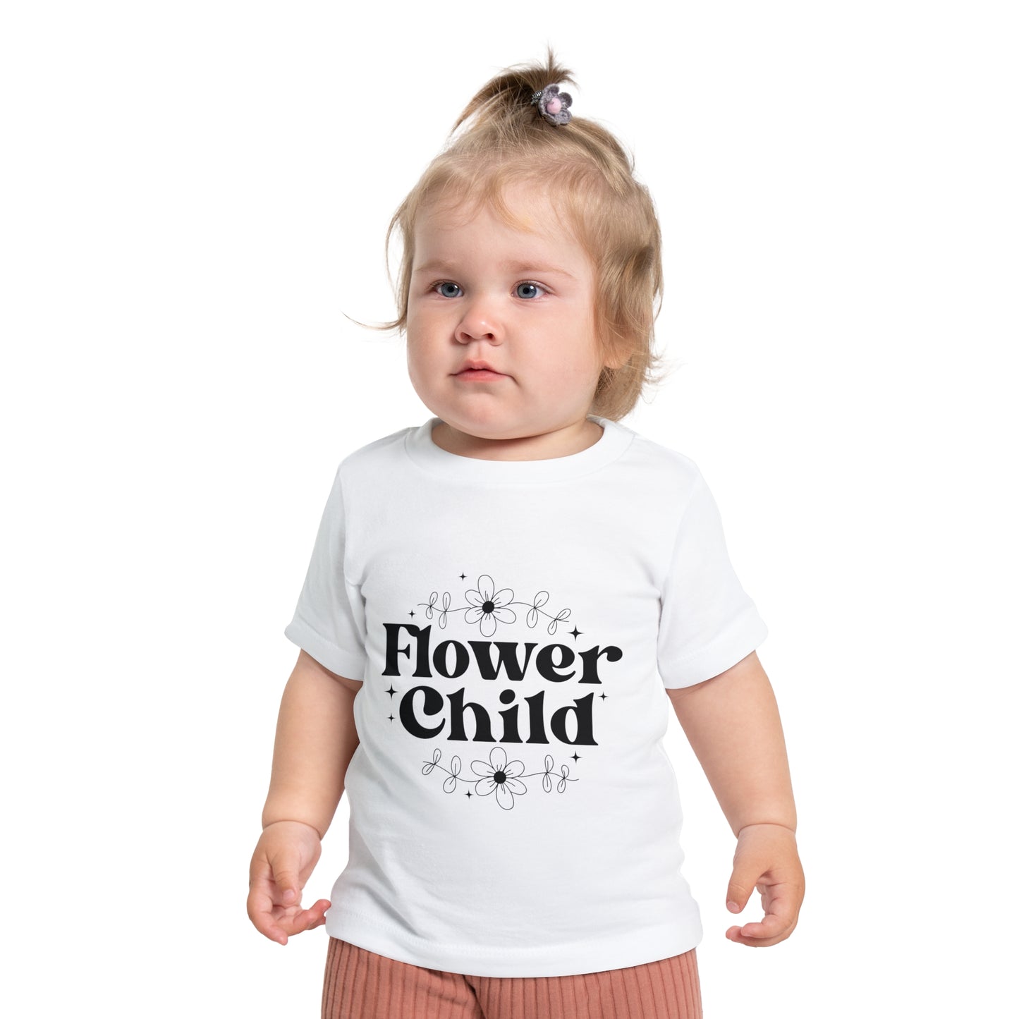 Flower Child Baby Short Sleeve T-Shirt – Cute Toddler Tee for Festive Occasions