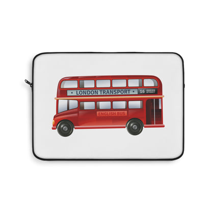London Bus Laptop Sleeve – Stylish Tech Accessory, Gift for Travelers, Unique Laptop Case, London-themed, Secure Protective Cover