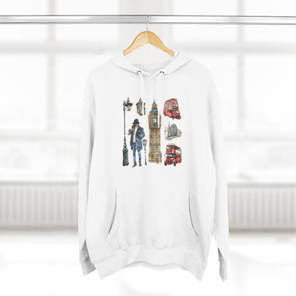 Vintage England Icons Cozy Three-Panel Fleece Hoodie