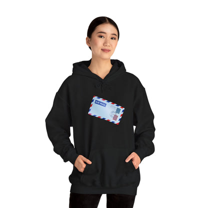 Unisex Heavy Blend™ Hooded Sweatshirt - Vintage British Air Mail - Classic Postal