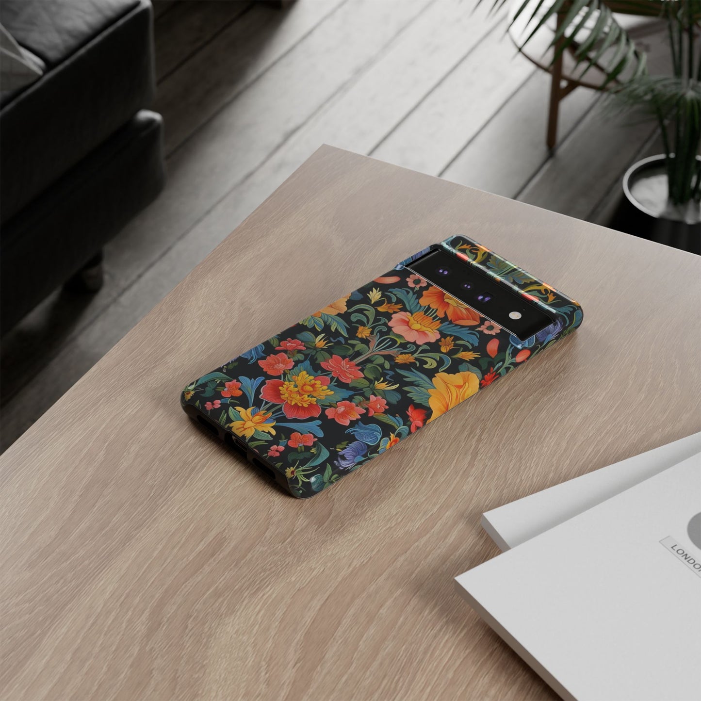Floral Phone Case - Vibrant Flower Pattern, Tough Case for iPhone, Samsung, Aesthetic Gift, Flower Lover Accessory