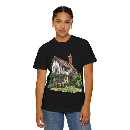 Unisex Garment-Dyed T-shirt - Charming & Cozy - Life in a British Village House