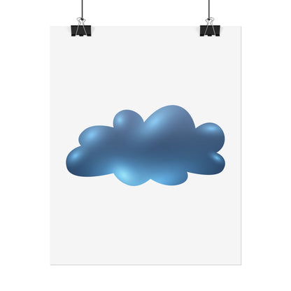 Blue Cloud Art Print, Minimalist Wall Decor, Kids Room Wall Art, Nursery Poster, Aesthetic Home Decor, Modern Art Print