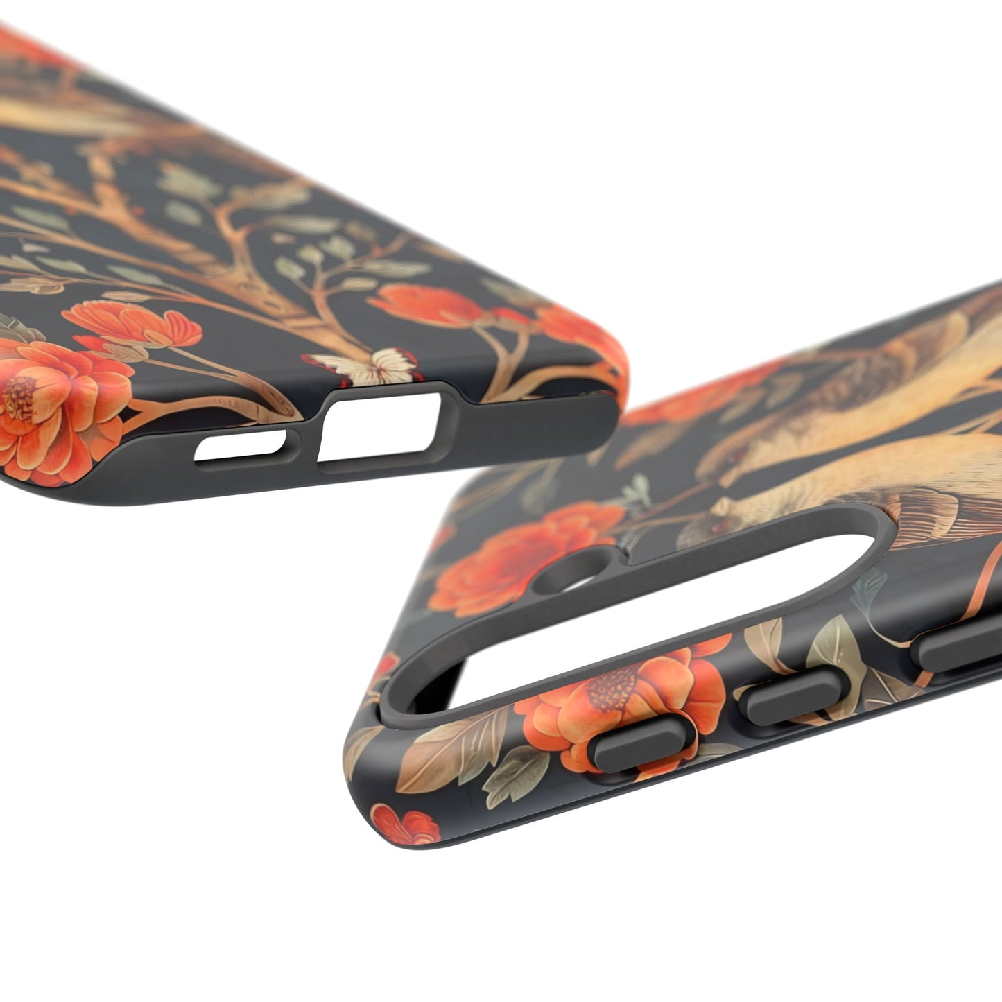 Floral Phone Case – Tough Cases with Bird Design, Unique Gift for Nature Lovers, Stylish Tech Accessory, Phone Cover, Artistic Case