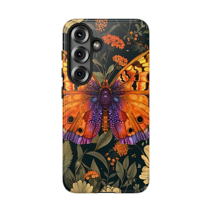 Butterfly Phone Case, Tough Cases for Nature Lovers, Vibrant Floral Design, Gift for Her, Cute Phone Accessories, Butterfly Artwork