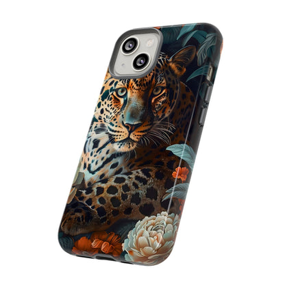 Wildlife Phone Case with Leopard Design | Tough Cases, Animal Prints, Floral Phone Cover, Gift for Nature Lovers, Unique Phone Accessories