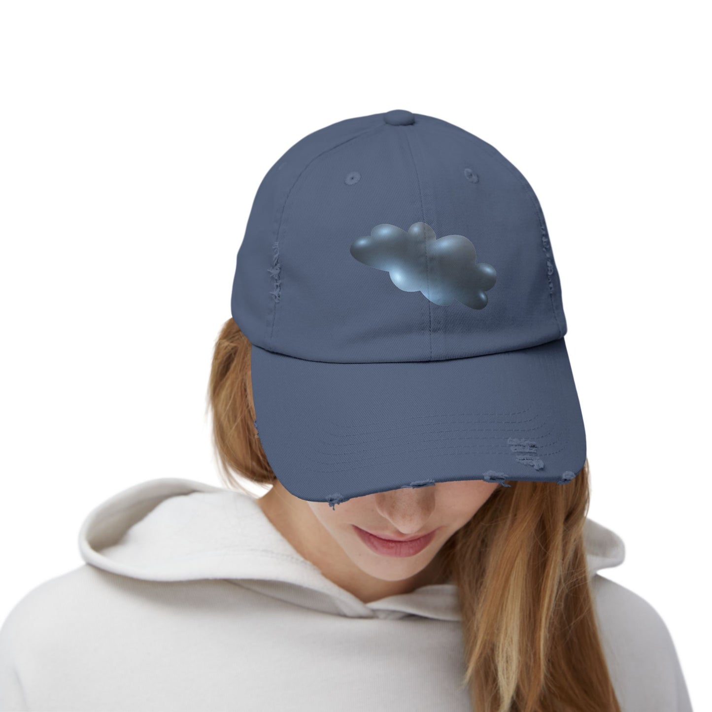 Distressed Cloud Cap - Casual Style for Outdoor Adventures, Gift for Nature Lovers, Trendy Accessories, Summer Fashion, Everyday Wear