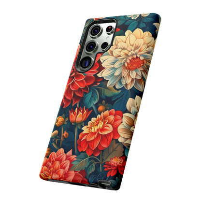 Floral Phone Case - Vibrant Tough Cases, Stylish Floral Cell Phone Cover, Gift for Her, Trendy Phone Accessory, Flower Design