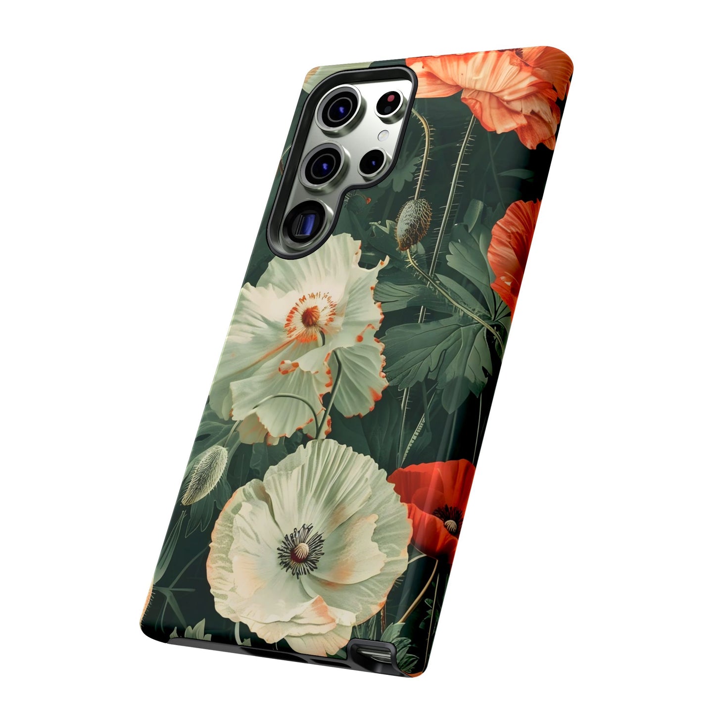 Floral Phone Case - Tough Cases, Botanical Design, Gift for Friends, Trendy Mobile Cover, Personalized Phone Accessory