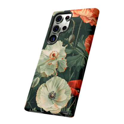 Floral Phone Case - Tough Cases, Botanical Design, Gift for Friends, Trendy Mobile Cover, Personalized Phone Accessory