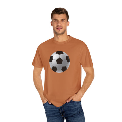 Dynamic Football Design - Sports Passion Energetic Unisex Garment-Dyed T-shirt