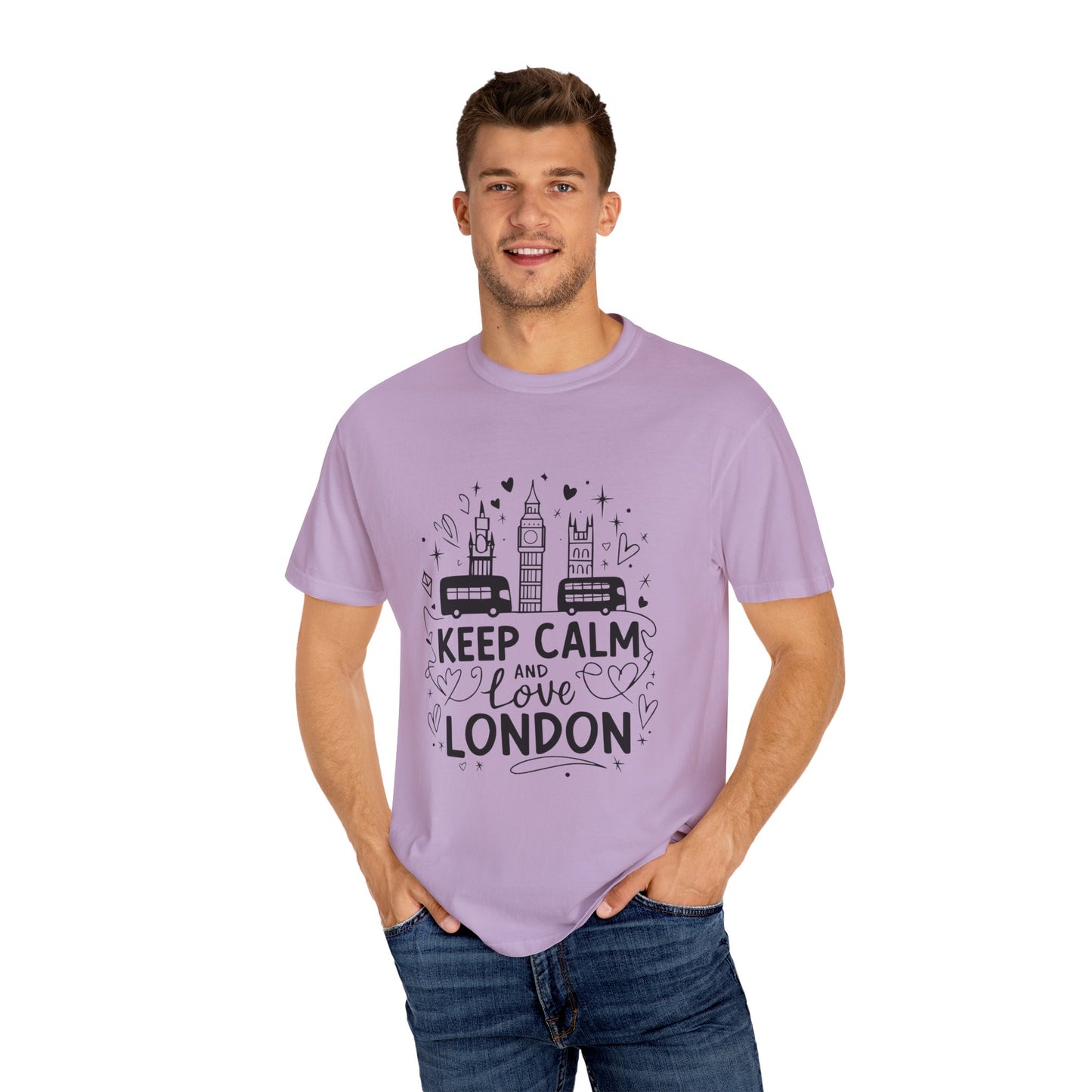 Unisex Garment-Dyed T-shirt - Always Keep Calm and Love London