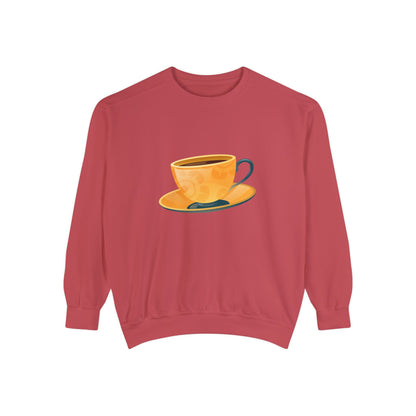 Unisex Garment-Dyed Sweatshirt Classy - Elegant British Tea Cup