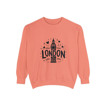 Unisex Garment-Dyed Sweatshirt Versatile - Love London