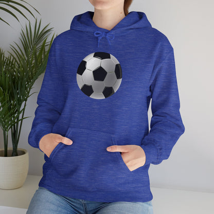 Unisex Heavy Blend™ Hooded Sweatshirt - Dynamic Football Design - Sports Passion and Energy