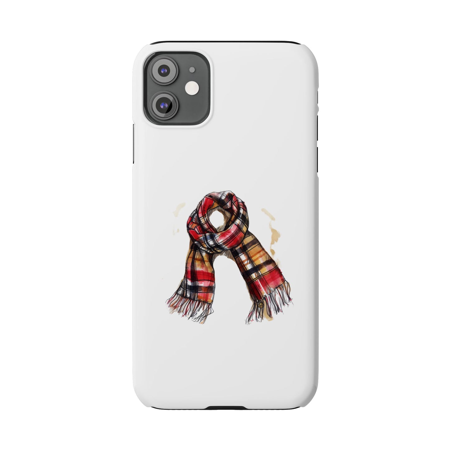 Cozy Scarf Slim Phone Case - Chic Protection for Your Device, Stylish Gift, Fall Aesthetic, Winter Fashion, Trendy Accessory