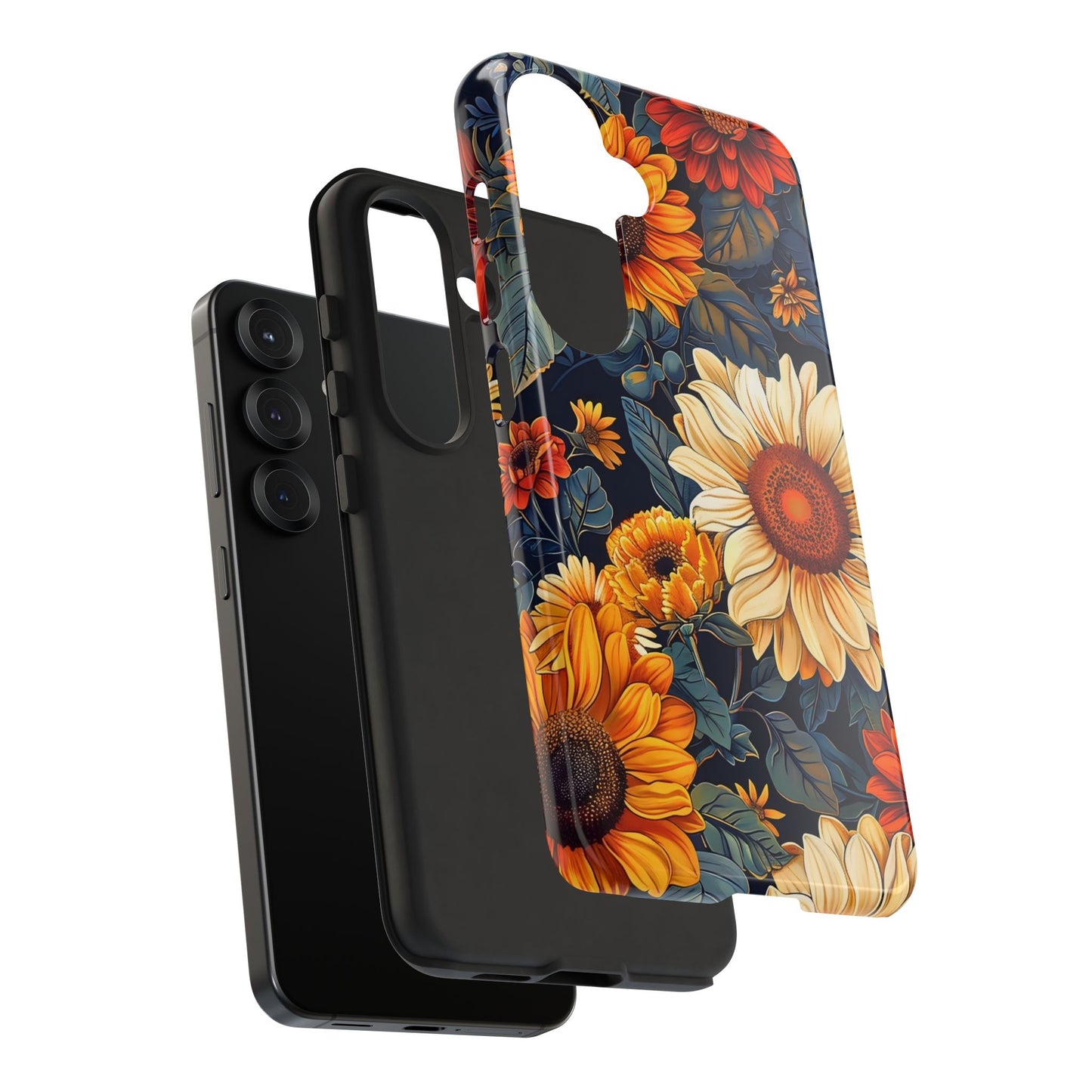 Floral Tough Phone Case | Sunflower Design, iPhone Cover, Protective Case, Gifts for Her, Floral Phone Accessory