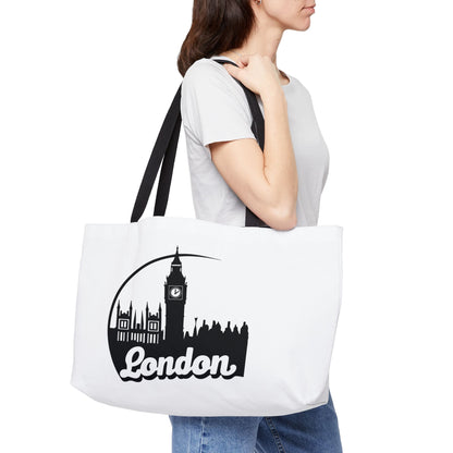 London City Weekender Tote Bag, Travel Bag, Beach Tote, Vacation Bag, Shopping Tote, Gift for Travelers, UK Souvenir Bag