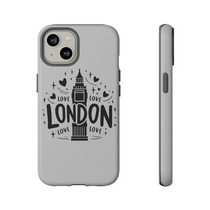 London Love Phone Case, Tough Cases, Stylish Phone Accessories, Unique Gift for Travelers, London Souvenir, Love Design