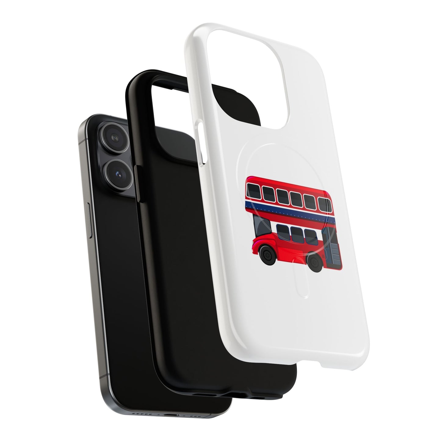 London Bus Phone Case, Tough Magnetic Phone Cover, Unique Gift, Secure Protection, Fun Design, Travel Lover Accessory
