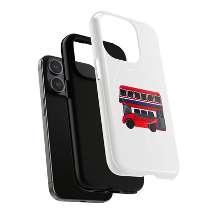 London Bus Phone Case, Tough Magnetic Phone Cover, Unique Gift, Secure Protection, Fun Design, Travel Lover Accessory