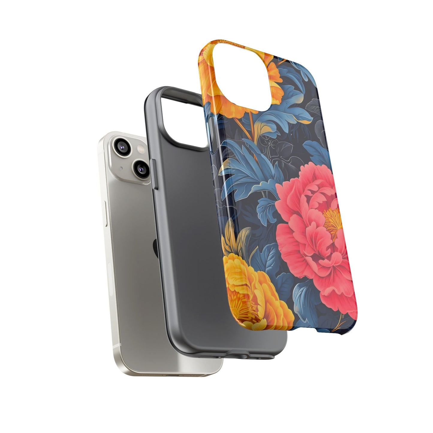Floral Phone Case, Tough Cases, Stylish Mobile Cover, Gifts for Her, Phone Accessories, Unique Flower Design