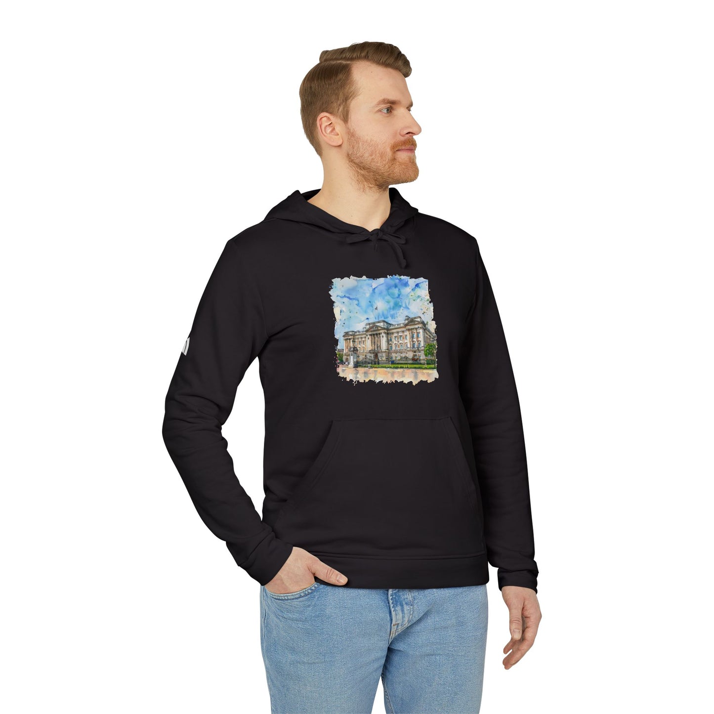 adidas Unisex Fleece Hoodie - Breathe Easy - A Serene Cloudscape