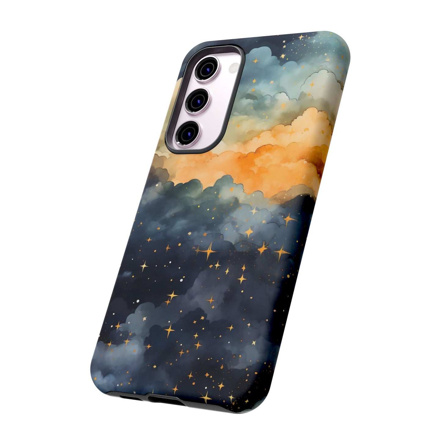 Celestial Phone Case, Galaxy Design Phone Cover, Space Art Case, Starry Night Mobile Cover, Customizable Tough Case