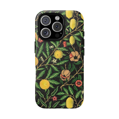Tough Cases Phone Case, Floral Phone Cover, Tough Phone Protection, Gift for Plant Lovers, Black Background, Eco-Friendly Design