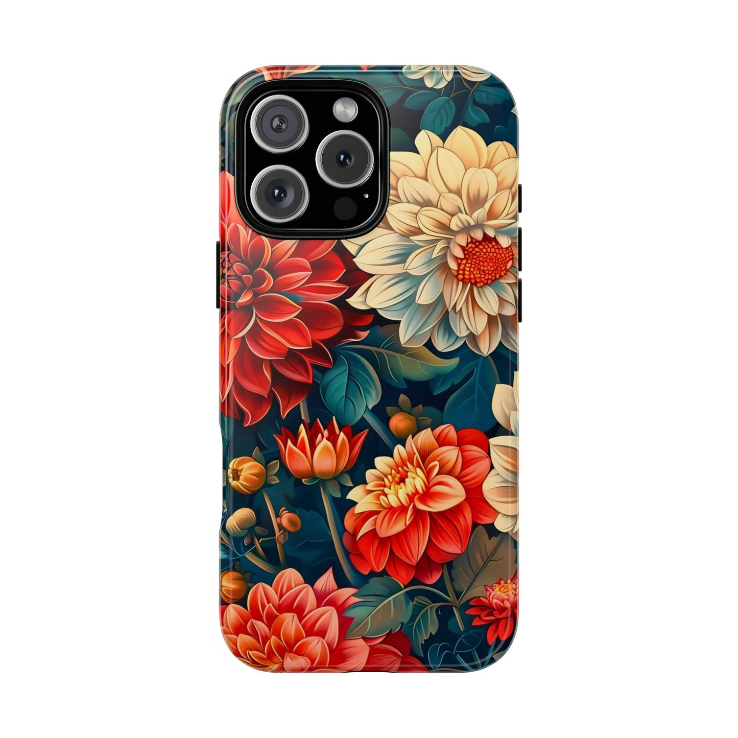 Floral Phone Case - Vibrant Tough Cases, Stylish Floral Cell Phone Cover, Gift for Her, Trendy Phone Accessory, Flower Design