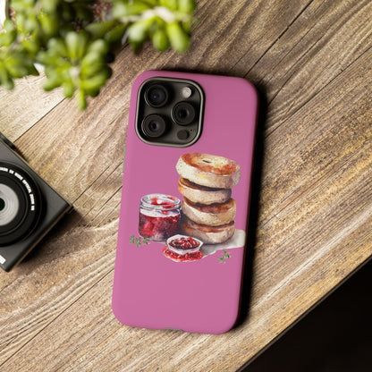 Cute Bagel Phone Case, Tough Cases for Food Lovers, Unique Gifts for Foodies, Phone Accessories for Breakfast Lovers, Fun and Stylish Cases