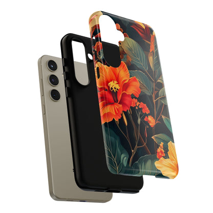 Tough Floral Phone Case | Tropical Vibe, Gift for Nature Lovers, Summer Beach Accessory, Floral Pattern, Trendy Phone Accessories