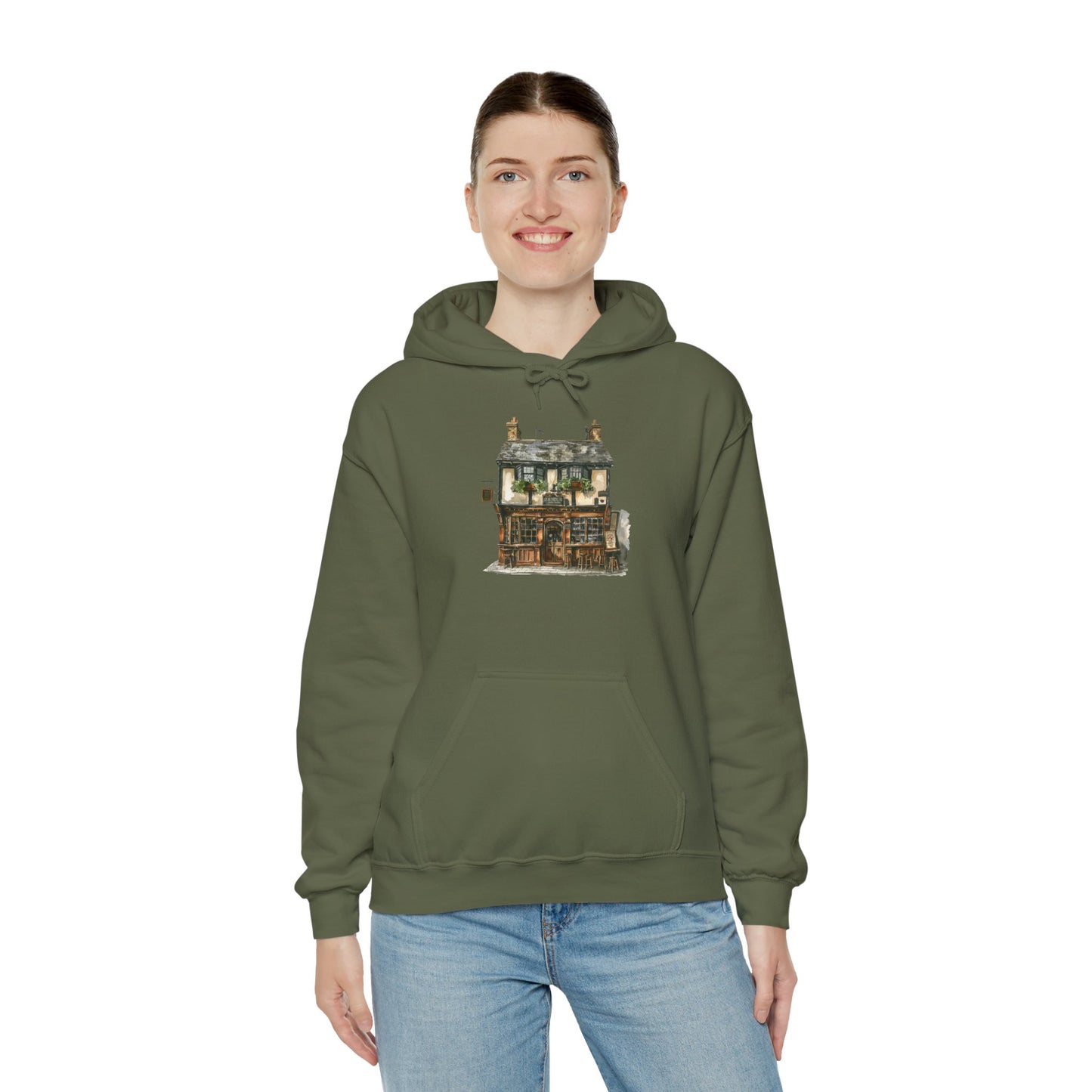 Unisex Heavy Blend™ Hooded Sweatshirt - A British Village Dream