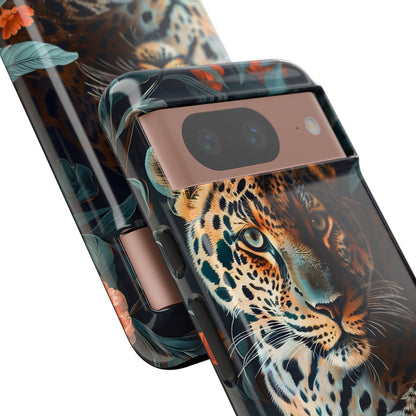 Wildlife Phone Case with Leopard Design | Tough Cases, Animal Prints, Floral Phone Cover, Gift for Nature Lovers, Unique Phone Accessories