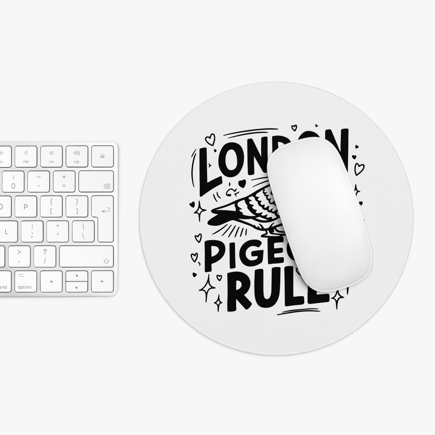 London Pigeon Mouse Pad - Fun Office Decor, Gift for Bird Lovers, Unique Desk Accessory, Home Office Essentials, Cute Animal Merchandise
