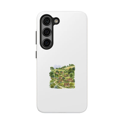 Charming Village Art Phone Cases, Durable Tough Cases for Nature Lovers, Eco-Friendly Gift, Phone Accessories for Holidays