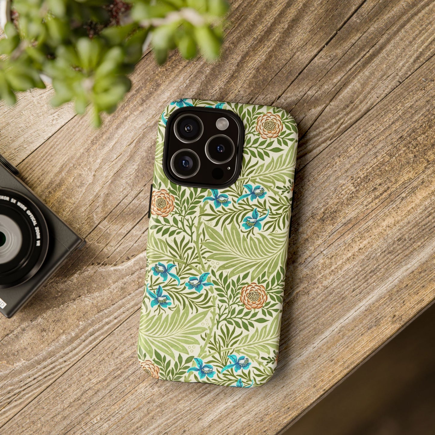 Tough Cases Phone Case, Botanical Print Phone Cover, Floral Smartphone Accessory, Nature-Inspired Tech Gear, Gift for Plant Lovers