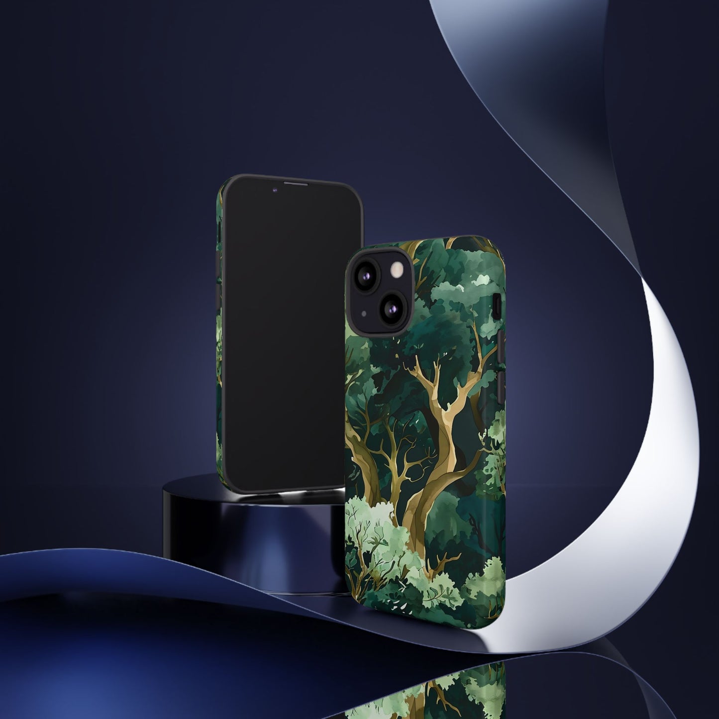 Forest Green Phone Case, Nature-Inspired Tough Cases, Eco-Friendly Gift, Outdoor Lover Accessory, Unique Phone Cover