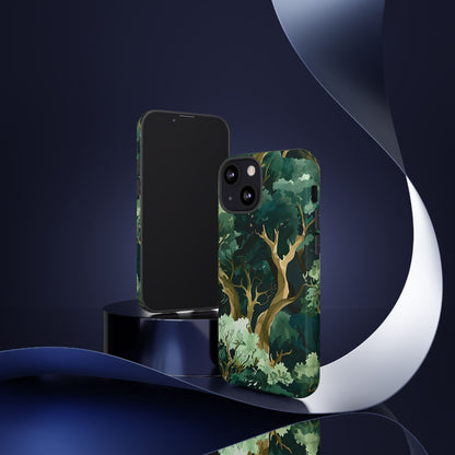 Forest Green Phone Case, Nature-Inspired Tough Cases, Eco-Friendly Gift, Outdoor Lover Accessory, Unique Phone Cover