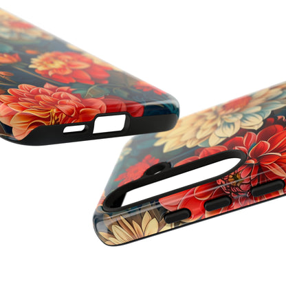Floral Phone Case - Vibrant Tough Cases, Stylish Floral Cell Phone Cover, Gift for Her, Trendy Phone Accessory, Flower Design