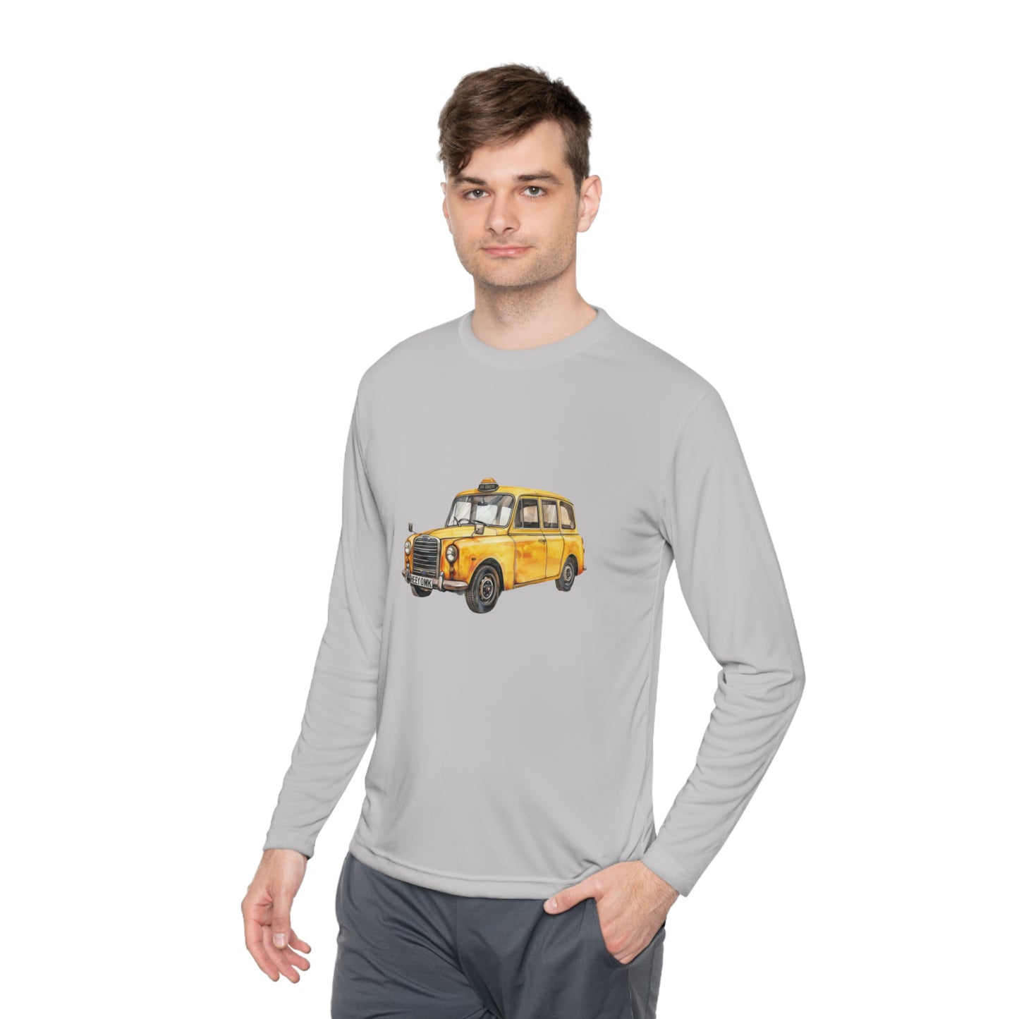 Unisex Lightweight Long Sleeve Tee -  British Vintage Car - Classic Elegance and Timeless Style