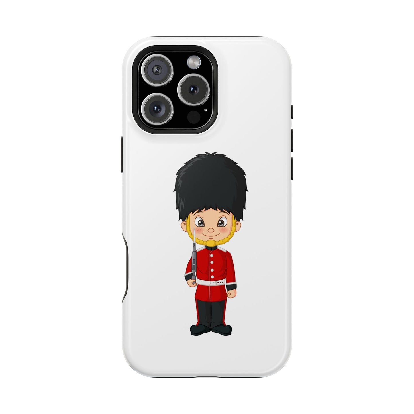 Cute Cartoon Soldier Magnetic Tough Case, Kid's Phone Cover, Fun Gift for Children, Birthday Present, Youth Accessories, Durable Protection
