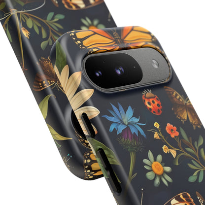 Nature-Inspired Phone Case | Floral Butterfly Design, Tough Phone Cover, Gift for Nature Lovers, Cute Butterfly Case, Home Decor